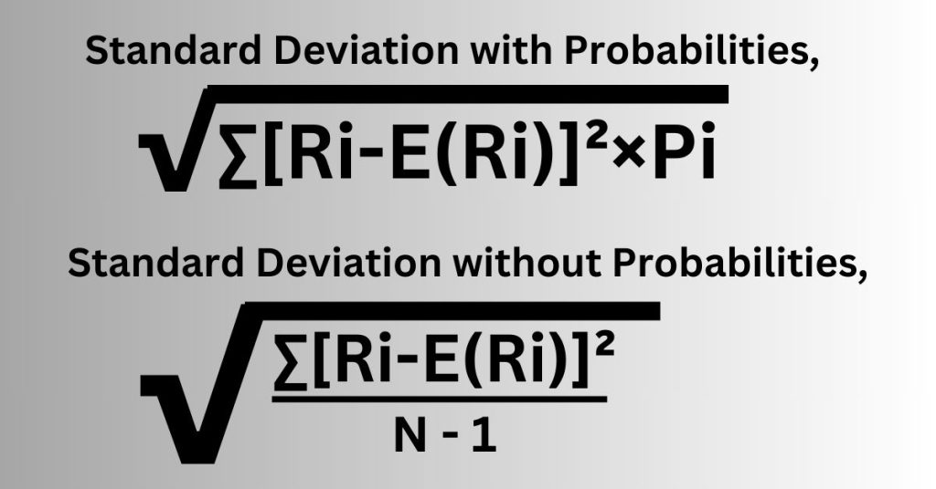 Standard Deviation formula in Finance